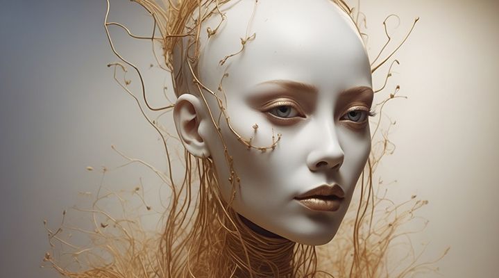 Emergencia estética en la era de la IA,Hibridación humano-máquina en clave dorada,Tecnoestética aplicada al arte digital.,Museo online de arte generativo y simbólico.,Esculturas virtuales en diálogo con algoritmos.,Poéticas visuales de la hibridación tecnológica.,Arte generativo como laboratorio simbólico.,IA creativa como motor de nuevas sensibilidades.,Fusión entre cosmos simbólico y algoritmos.,Prácticas artísticas en la era posthumana.,Sinfonía visual entre minimalismo,caos y luz dorada.,Un museo virtual que reinventa lo clásico con IA y estética dorada.,Contemplación estética que amplía conciencia más allá de lo material.,Conexión visual entre cuerpo humano,abstracción y sensibilidad digital.