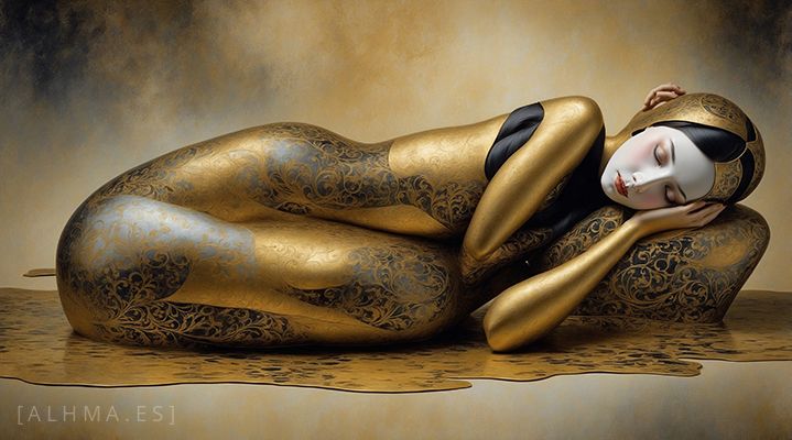 Emergencia estética en la era de la IA,Hibridación humano-máquina en clave dorada,Tecnoestética aplicada al arte digital.,Museo online de arte generativo y simbólico.,Esculturas virtuales en diálogo con algoritmos.,Poéticas visuales de la hibridación tecnológica.,Arte generativo como laboratorio simbólico.,IA creativa como motor de nuevas sensibilidades.,Fusión entre cosmos simbólico y algoritmos.,Prácticas artísticas en la era posthumana.,Sinfonía visual entre minimalismo,caos y luz dorada.,Un museo virtual que reinventa lo clásico con IA y estética dorada.,Contemplación estética que amplía conciencia más allá de lo material.,Conexión visual entre cuerpo humano,abstracción y sensibilidad digital.